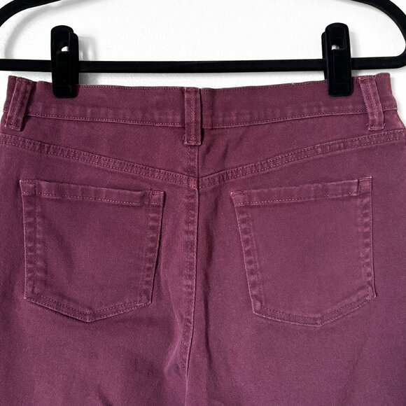 Gloria Vanderbilt Amanda Straight Leg Jeans Burgundy Womens 10 Short Normcore - Picture 7 of 16
